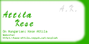 attila kese business card